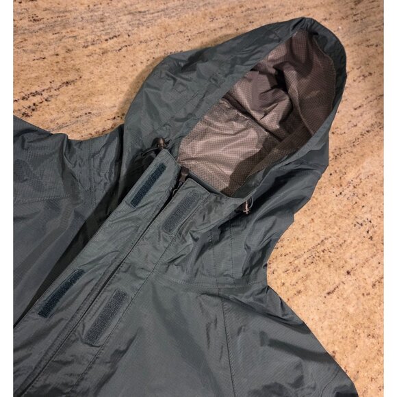 EMS EASTERN MOUNTAIN SPORTS Packable Rain Jacket Women's M Green EUC Hooded - Picture 11 of 15